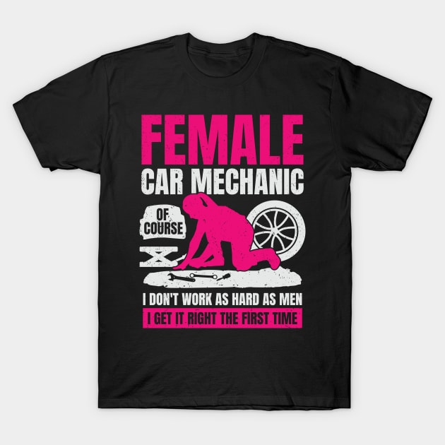 Female Automotive Car Mechanic Girl Gift T-Shirt by Dolde08